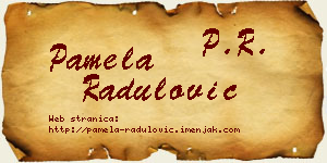 Pamela Radulović vizit kartica